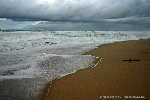 stormy day at the beach
