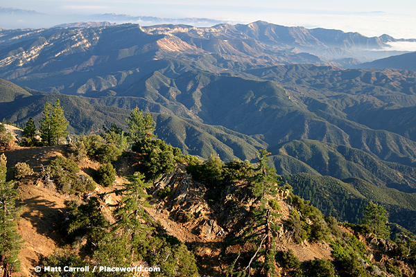 view of landscape from mountaintop