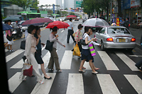 Rainy afternoon in Seoul