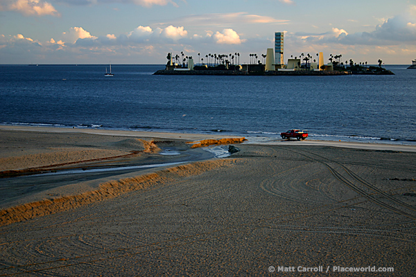 creek mouth in Long Beach