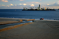 Seasonal creek mouth, Long Beach, California