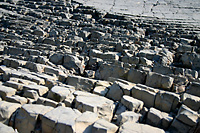 Tilting and crumbling rock, Crystal Cove State Park, California