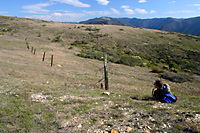 Mike Reed composing a slightly different photograph, Montaña de Oro State Park, California