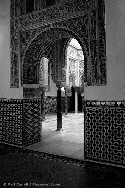 within the Alcázar