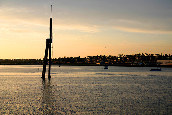 Navigation beacon in Marine Stadium in Long Beach - photographer Matt Carroll